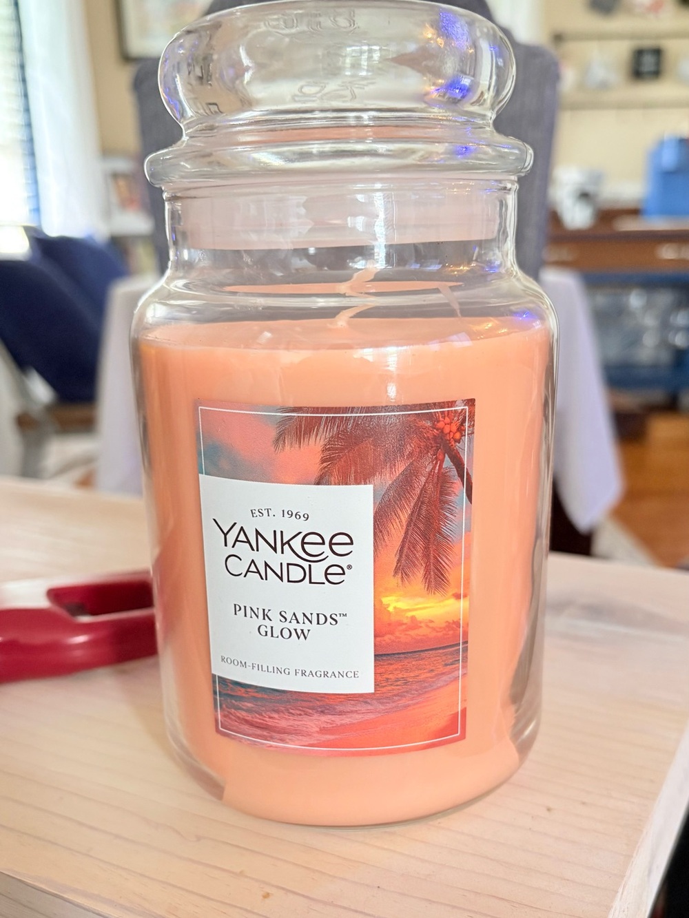 Yankee Candle Pink Sands Glow Large Jar Candle - Peach Pink